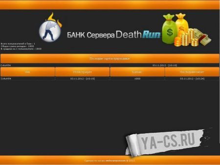 Deathrun банк